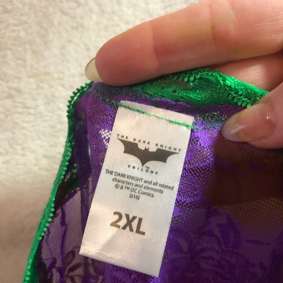 The Dark Knight Joker purple and green lace side straps hipsters panty - Picture 8 of 10
